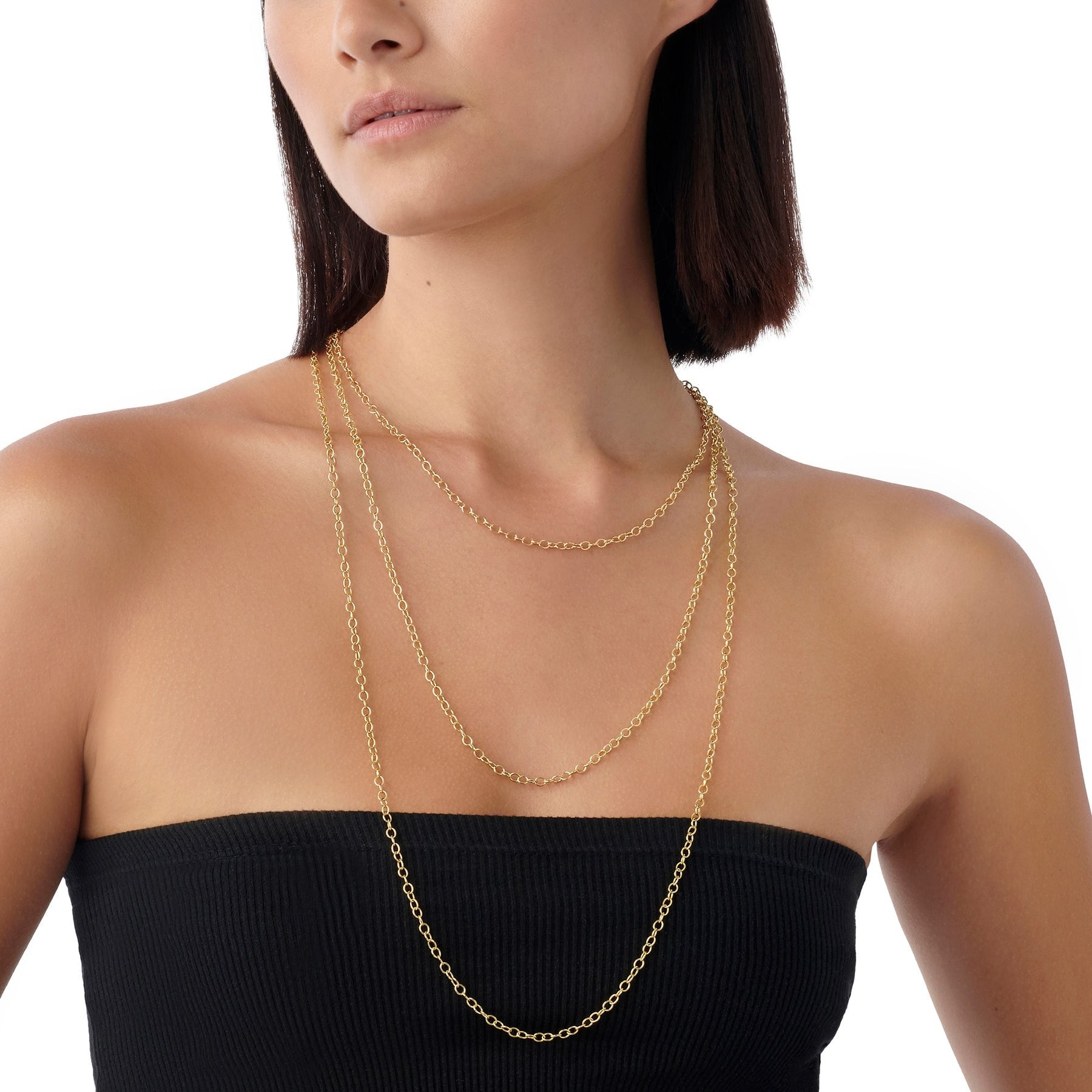 Temple St. Clair Extra Small Oval Chain Necklaces