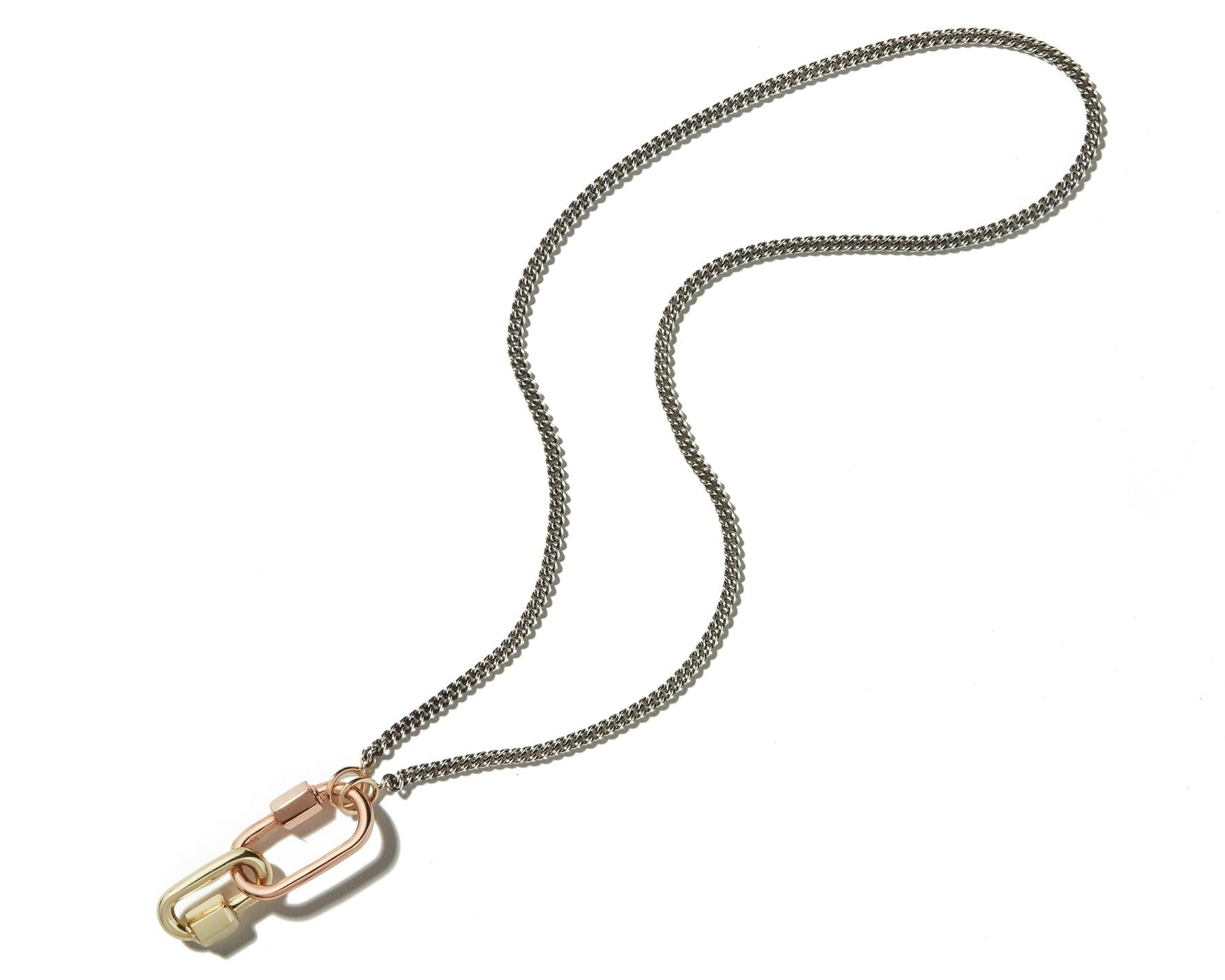 Marla Aaron Silver Not So Heavy Curb Chain Necklace