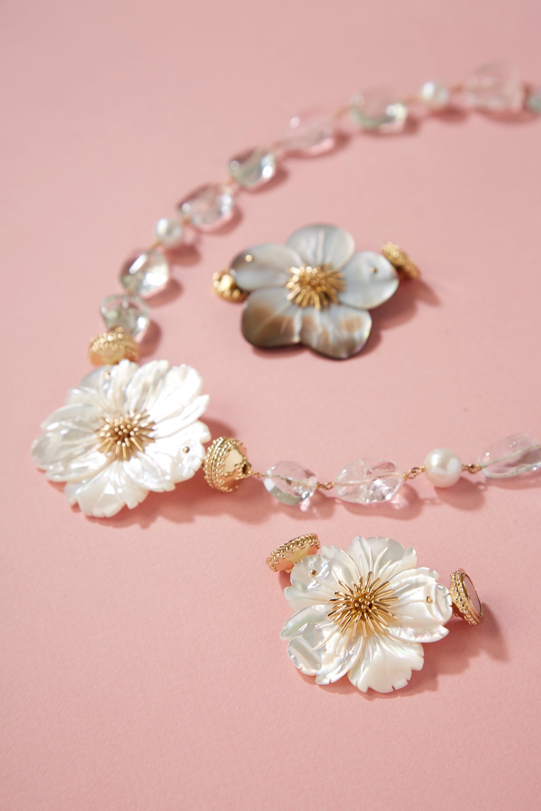 Clara Williams Small White Pearl Wildflower Centerpiece