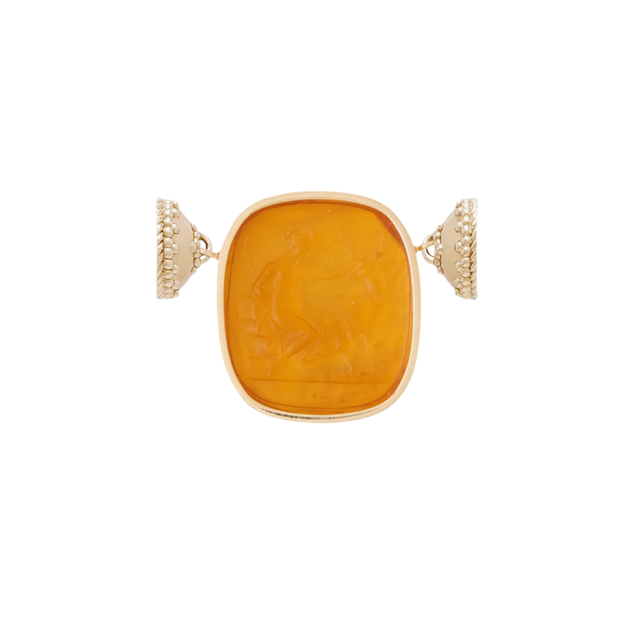 Clara Williams Bezel Carved Diana Citrine Centerpiece