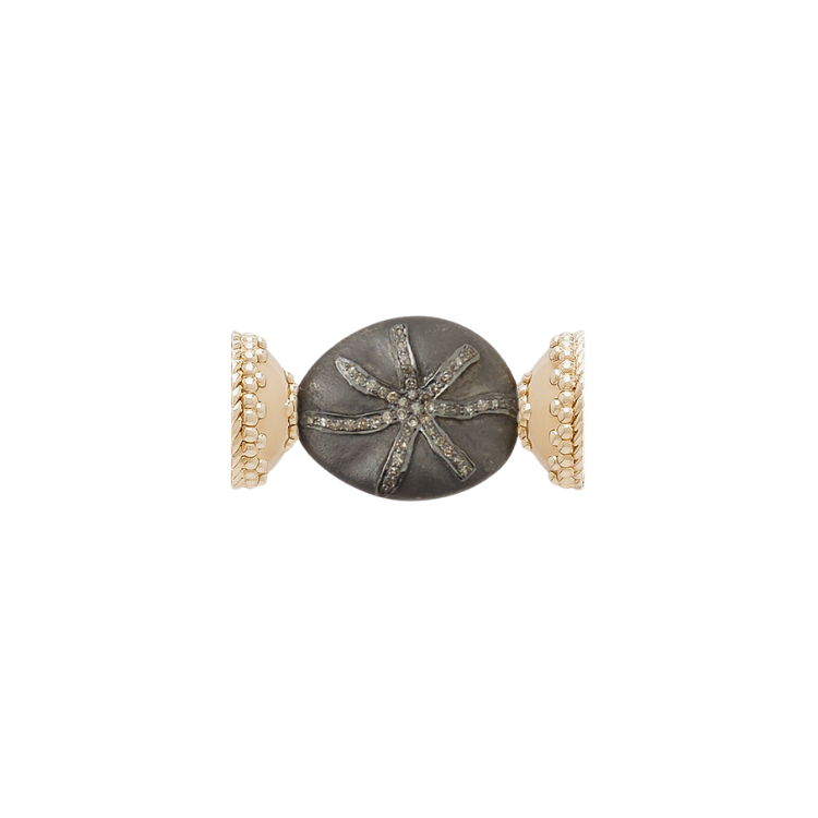 Clara Williams Sterling Silver Oval Diamond Star Centerpiece