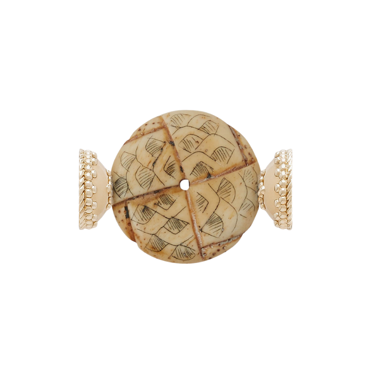 Clara Williams Carved Bone Disc Centerpiece