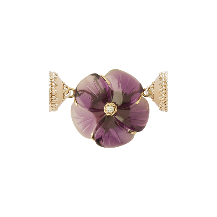 Clara Williams Amethyst Flower 14K Setting Centerpiece