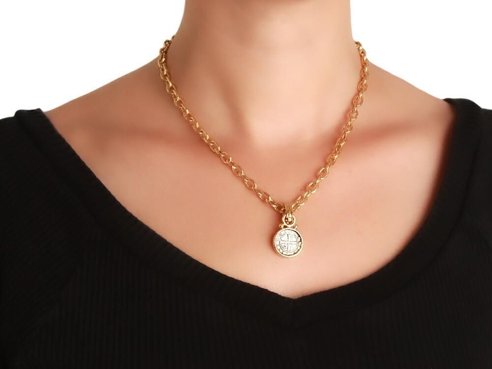 Elizabeth Locke Ancient Silver “Crusader” Coin Pendant