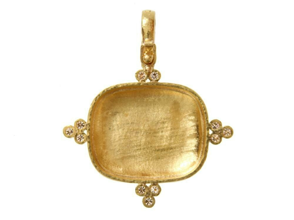 Elizabeth Locke Gold “Swan” Diamond Pendant