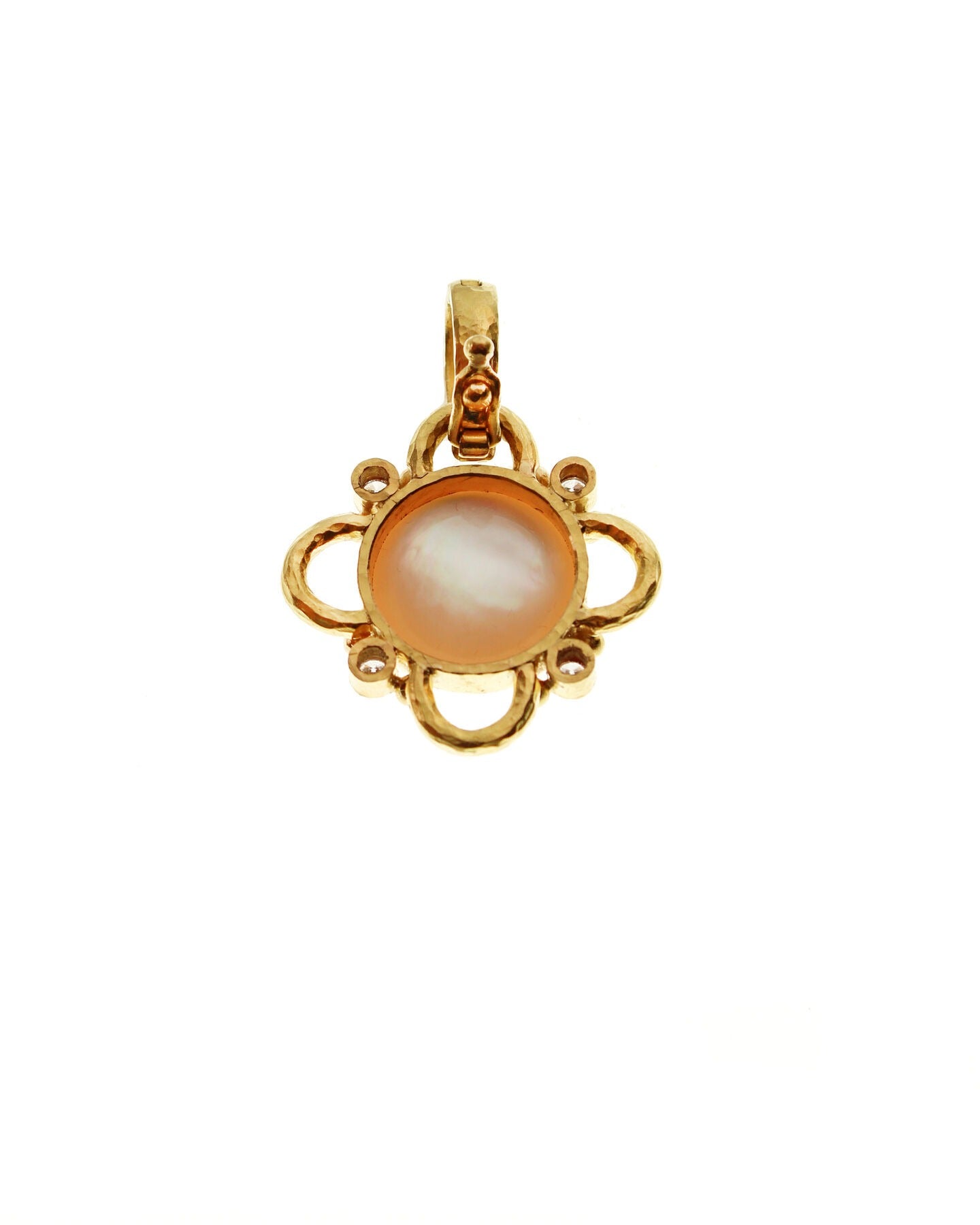 Elizabeth Locke Mabe Pearl & Diamond Wire Arches Pendant