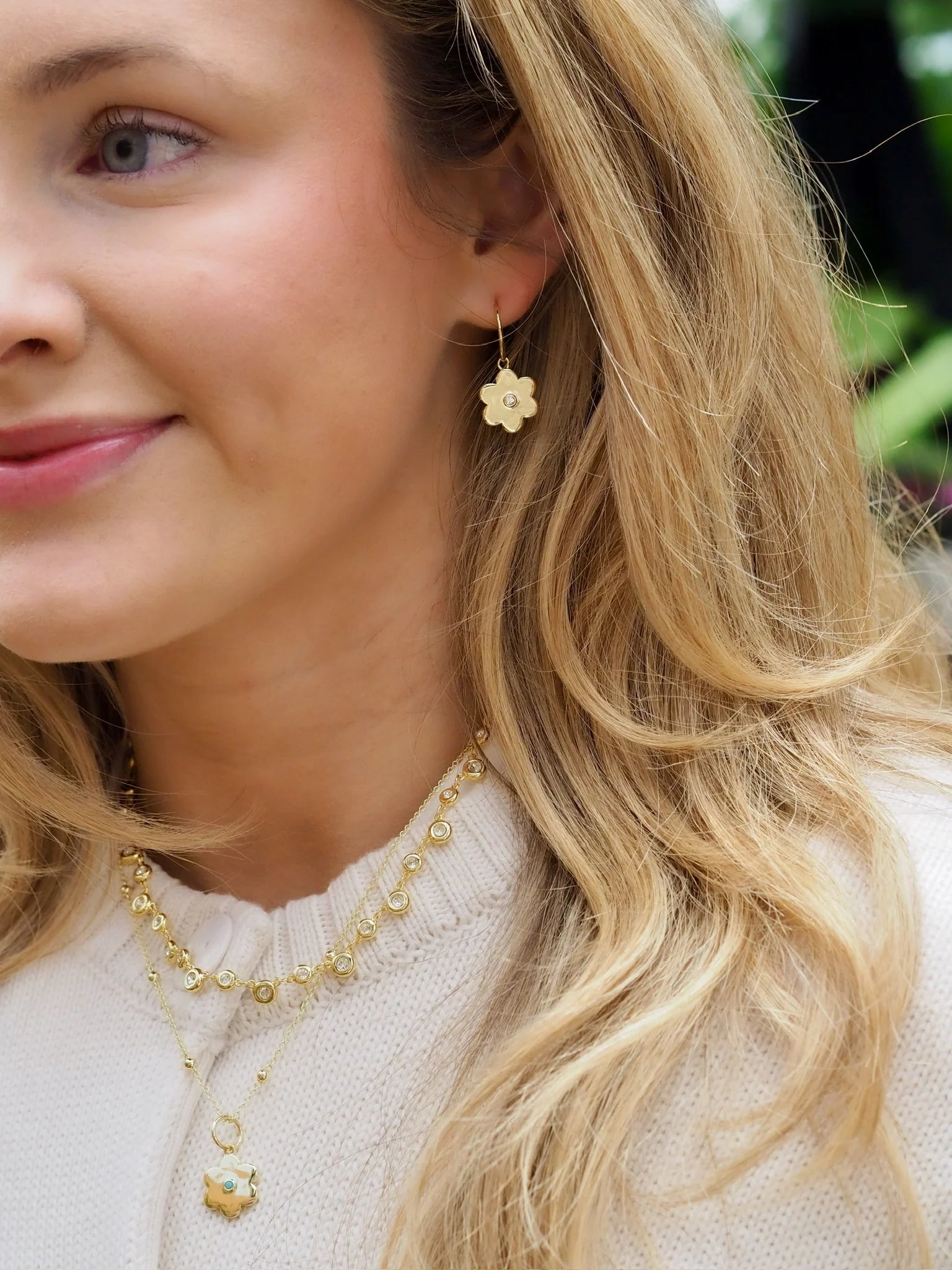 Goldbug Collection Daisy Drop Earrings