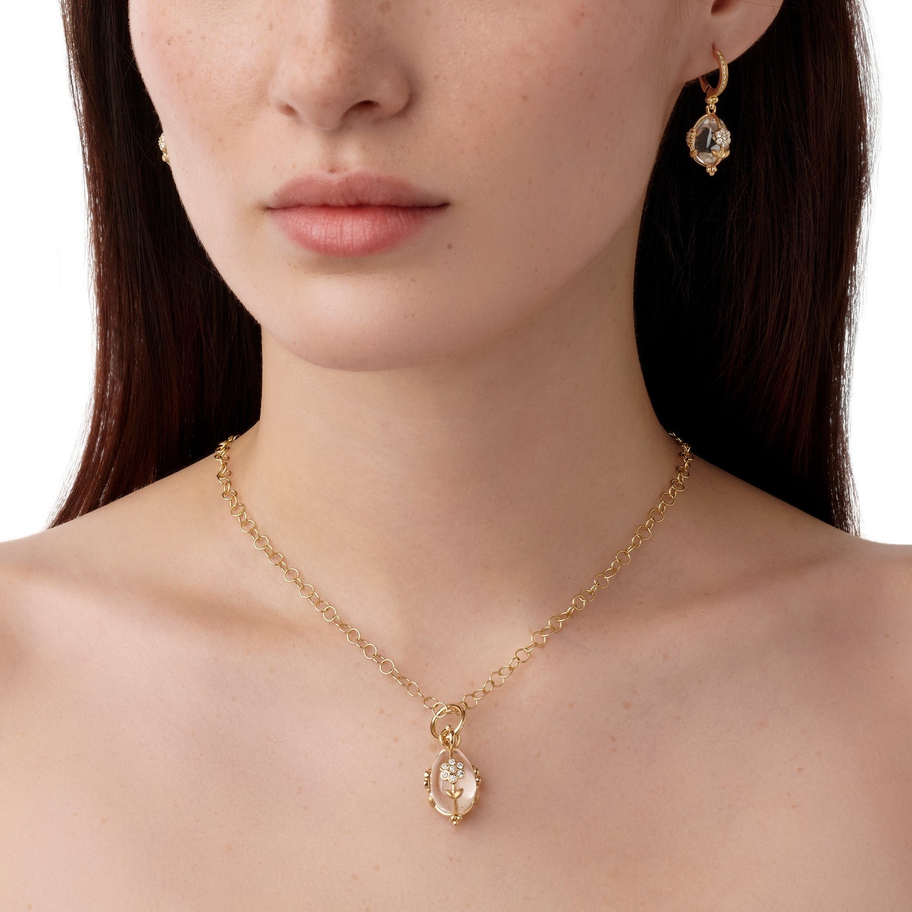 Temple St. Clair Small Diamond Fiori Amulet