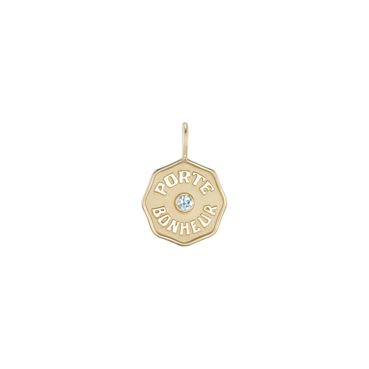 Marlo Laz Wee Porte Bonheur Charm Aquamarine