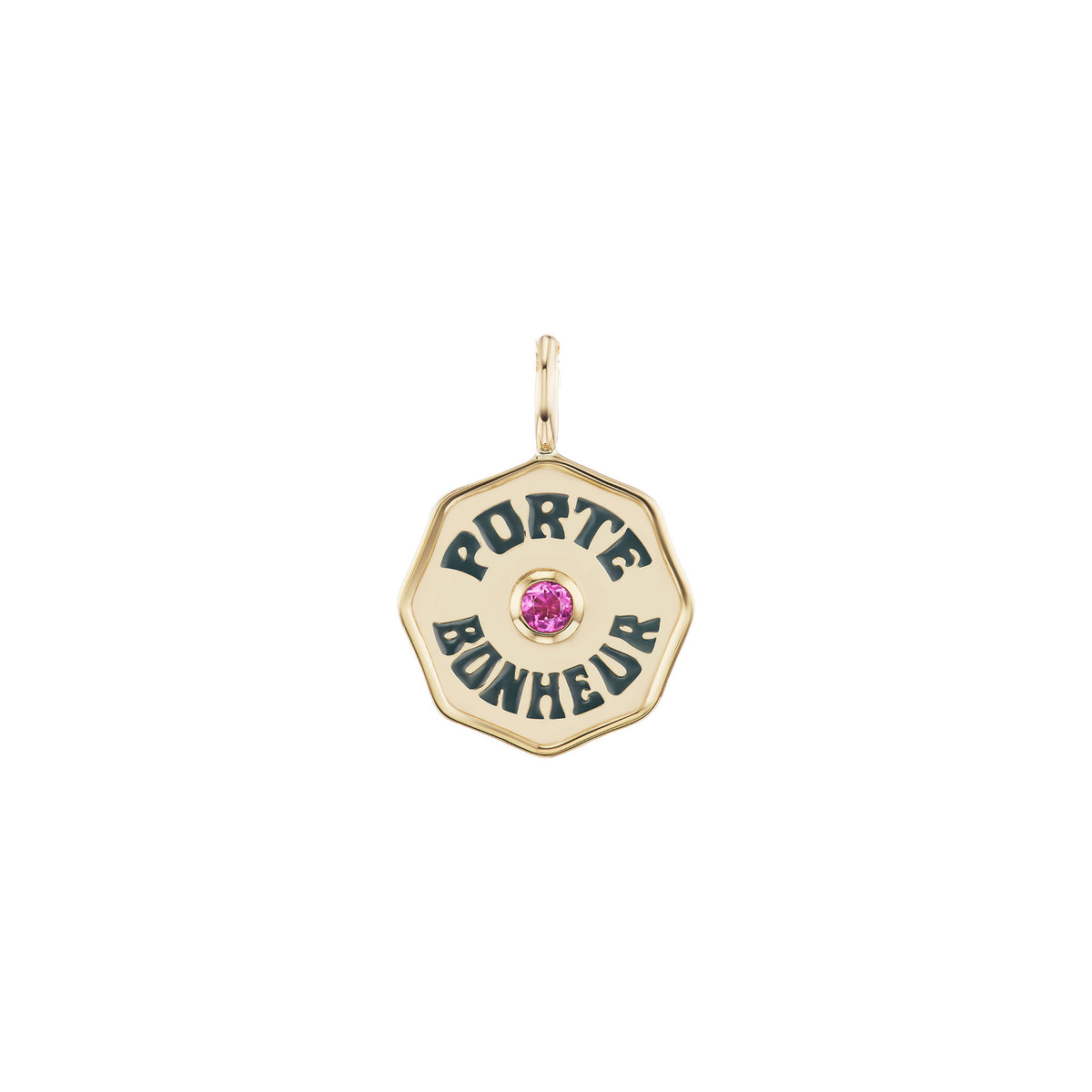 Marlo Laz Mini Porte Bonheur Charm Pink Tourmaline