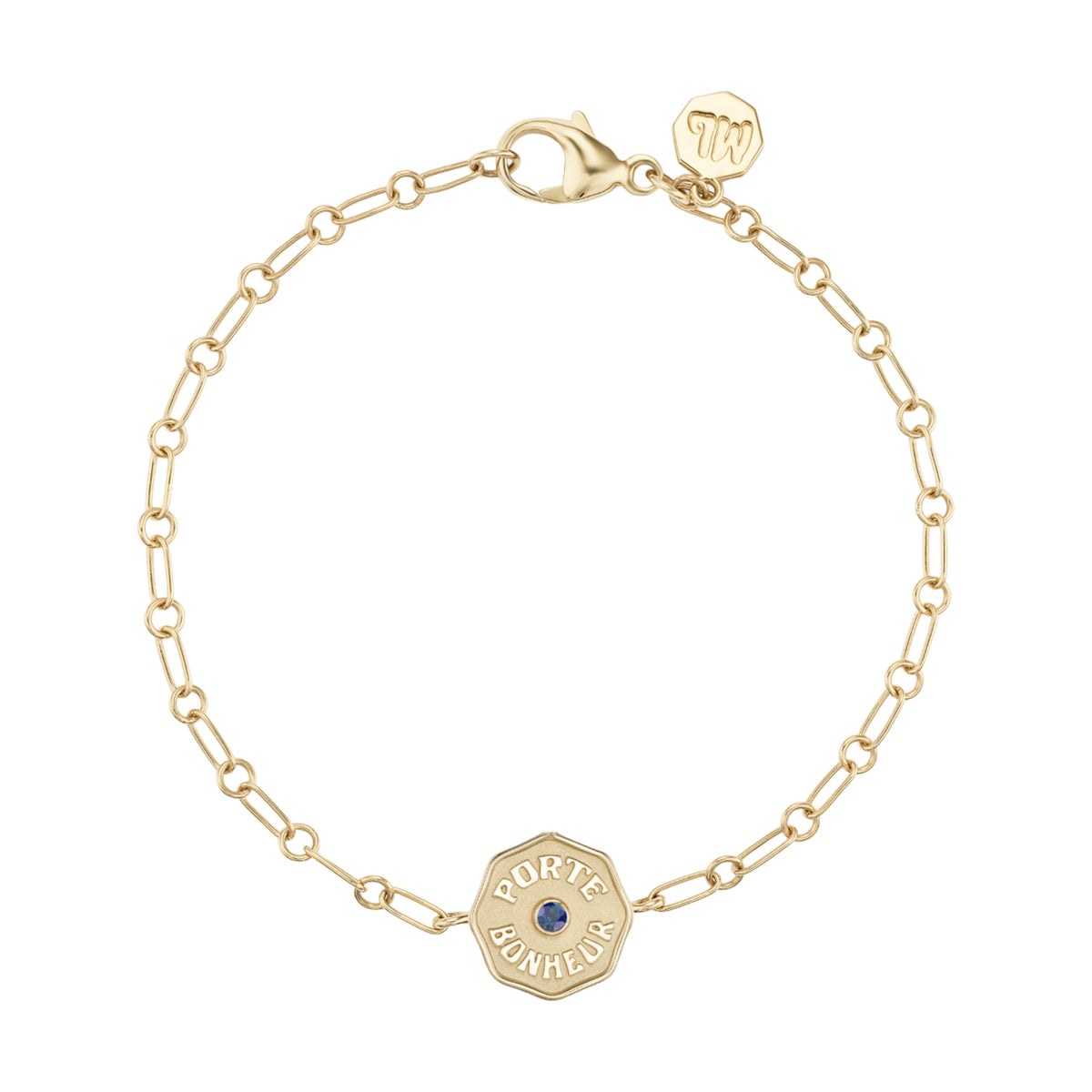 Marlo Laz Petite Porte Bonheur Bracelet Blue Sapphire