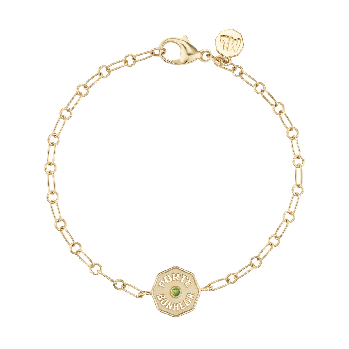 Marlo Laz Petite Porte Bonheur Bracelet Peridot