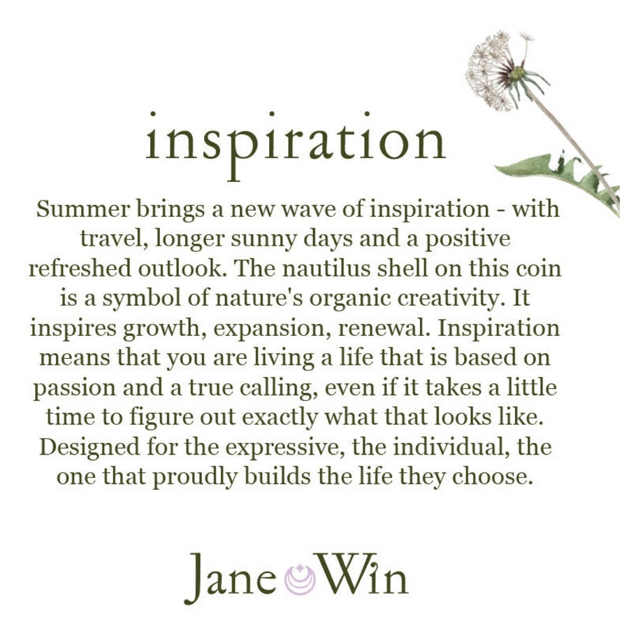 Jane Win INSPIRATION Original Coin Pendant Necklace