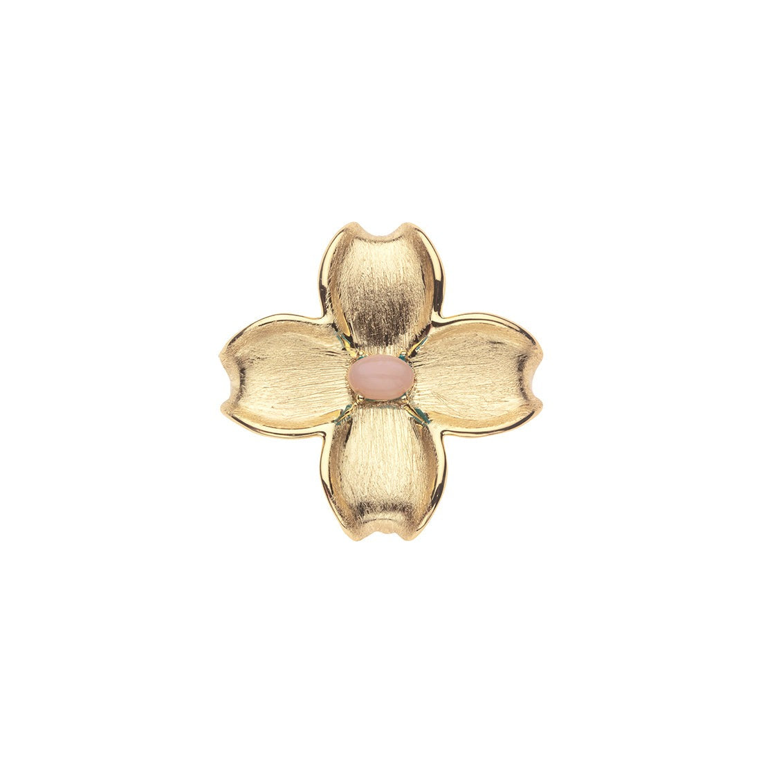 Jane Win JOY Dogwood Flower Pendant Necklace with Pink Opal