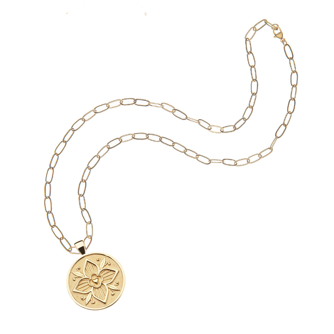 Jane Win JOY Dogwood Small Coin Pendant Necklace