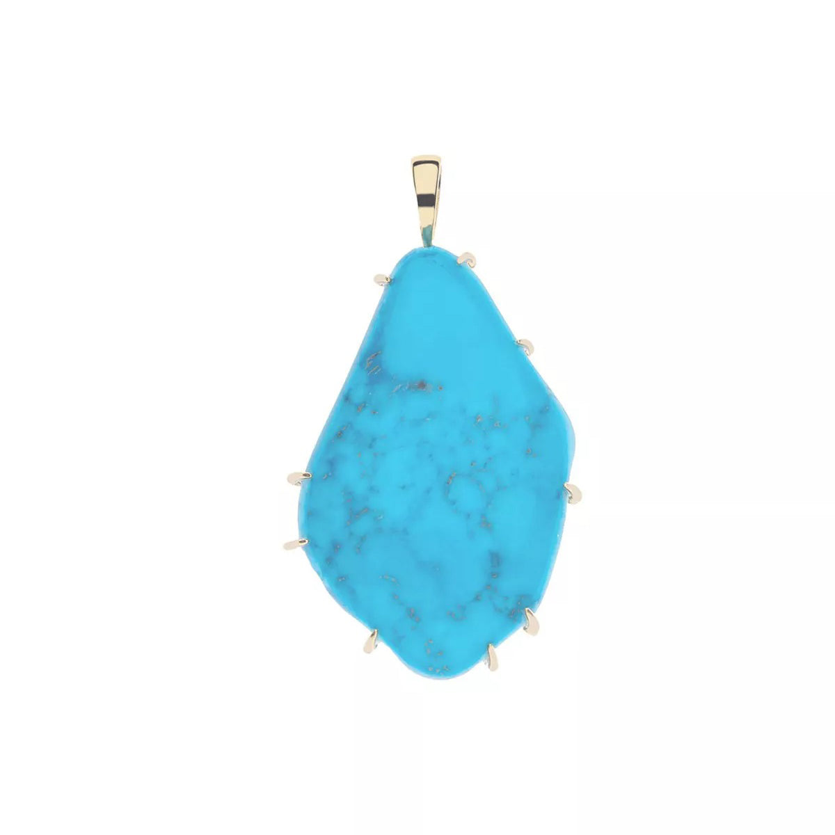 Jane Win LUCKY Turquoise Nugget Pendant Necklace