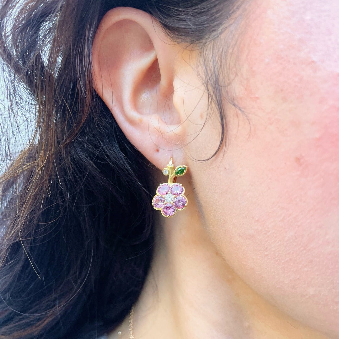 Paul Morelli Pink Sapphire Wild Child Drop Earrings