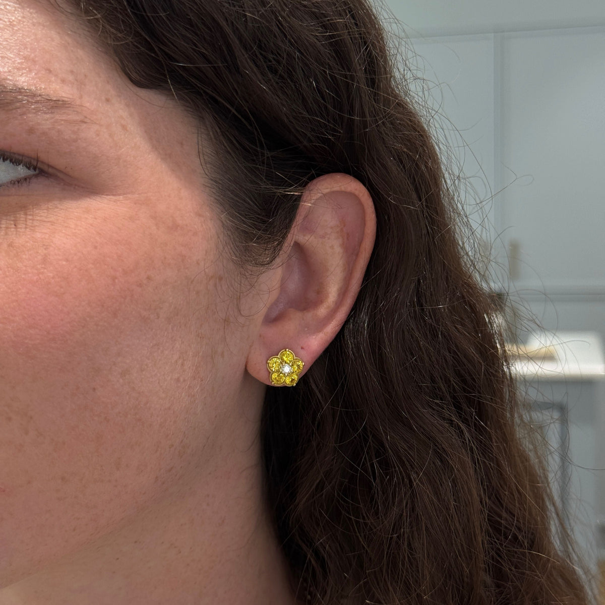 Paul Morelli Yellow Sapphire Wild Child Stud Earrings