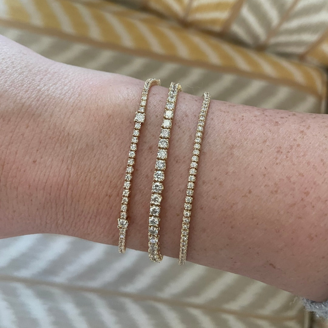 1ctw Diamond 14K Yellow Gold Tennis Bracelet