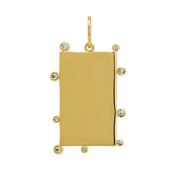 Goldbug Collection Sprinkle Rectangle Charm