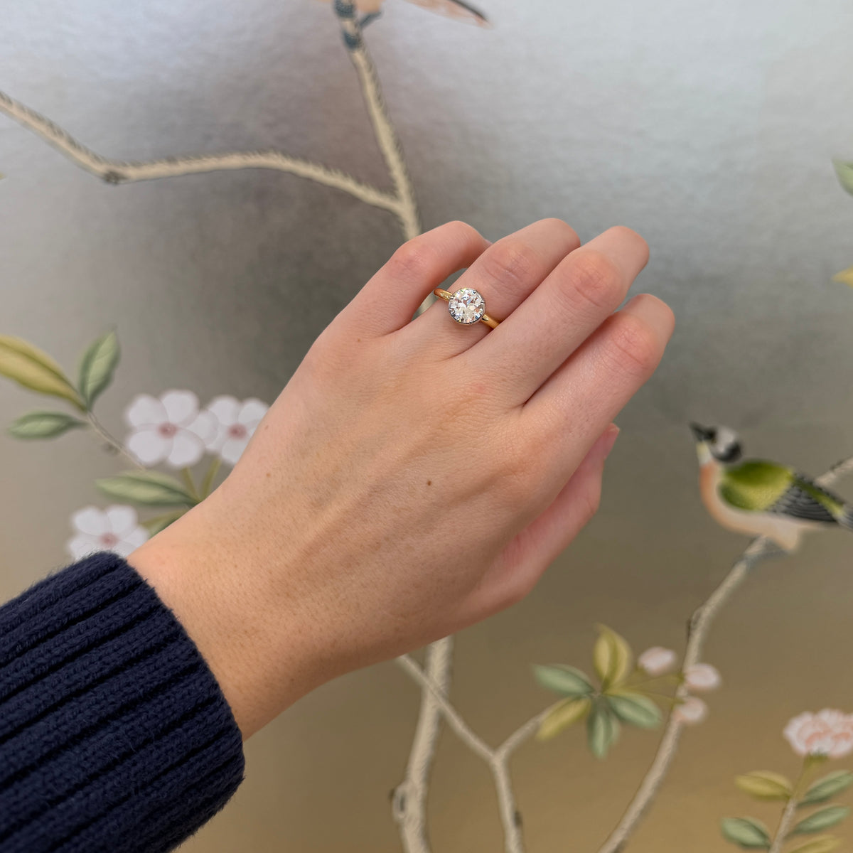 Single Stone Marian Ring