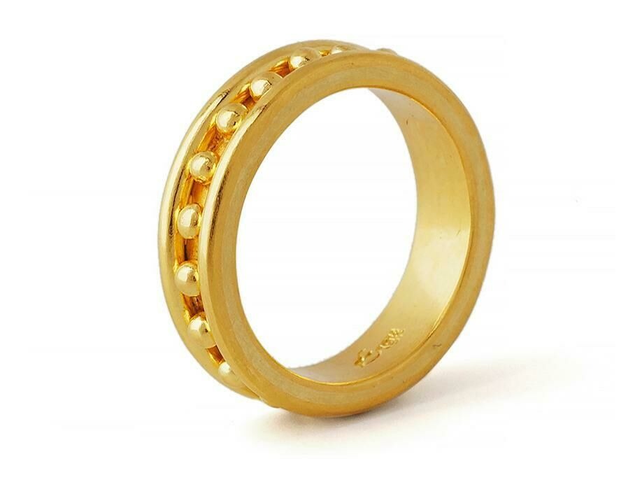 Elizabeth Locke Granulated Stack Ring