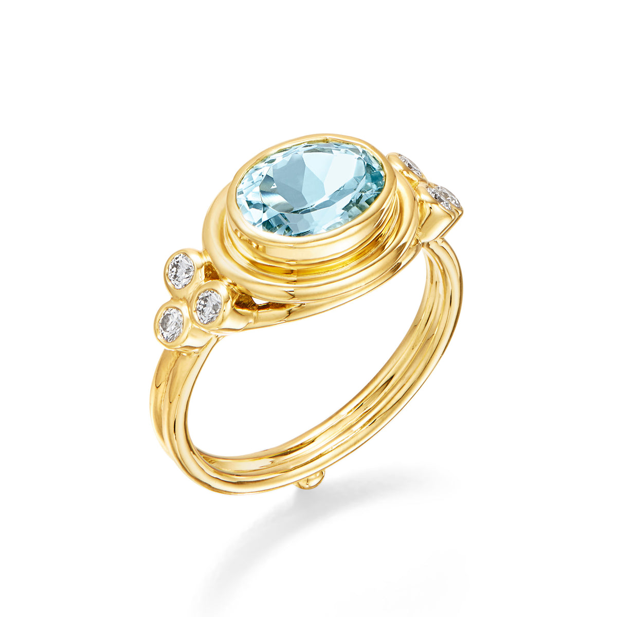 Temple St. Clair Aquamarine Classic Temple Ring