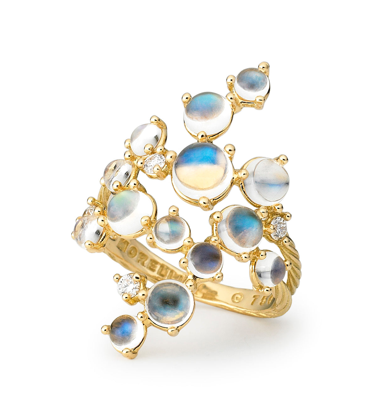Paul Morelli Blue Moonstone Bubble Cluster Ring