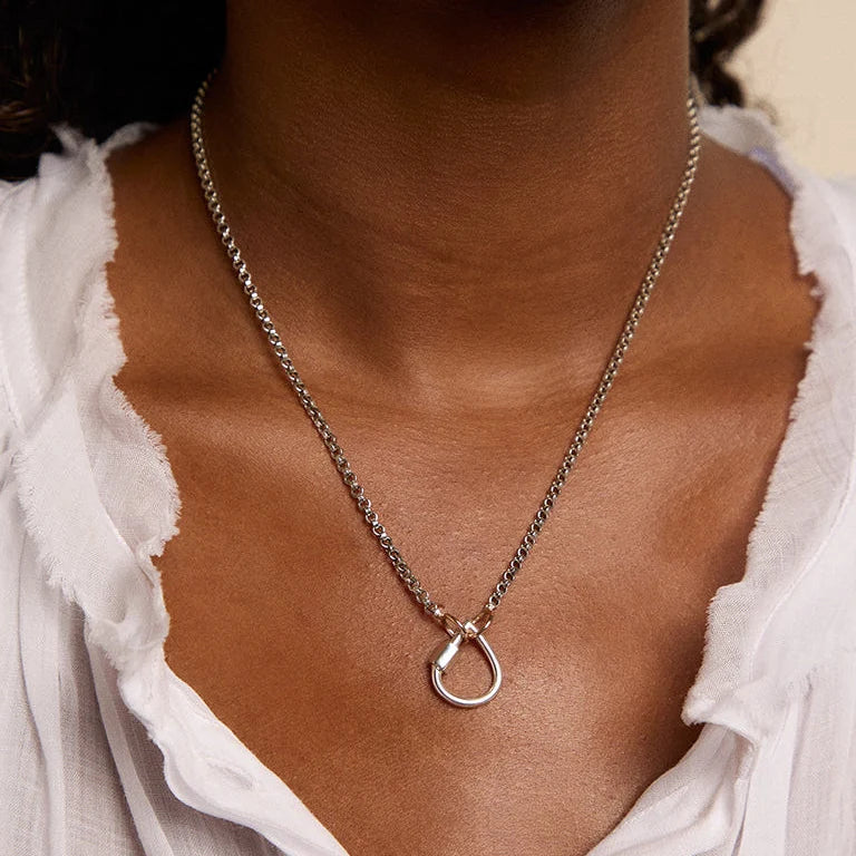 Marla Aaron Silver Rolo Chain Necklace
