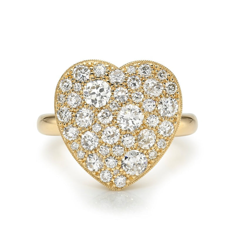 Single Stone Rose Cobblestone Ring