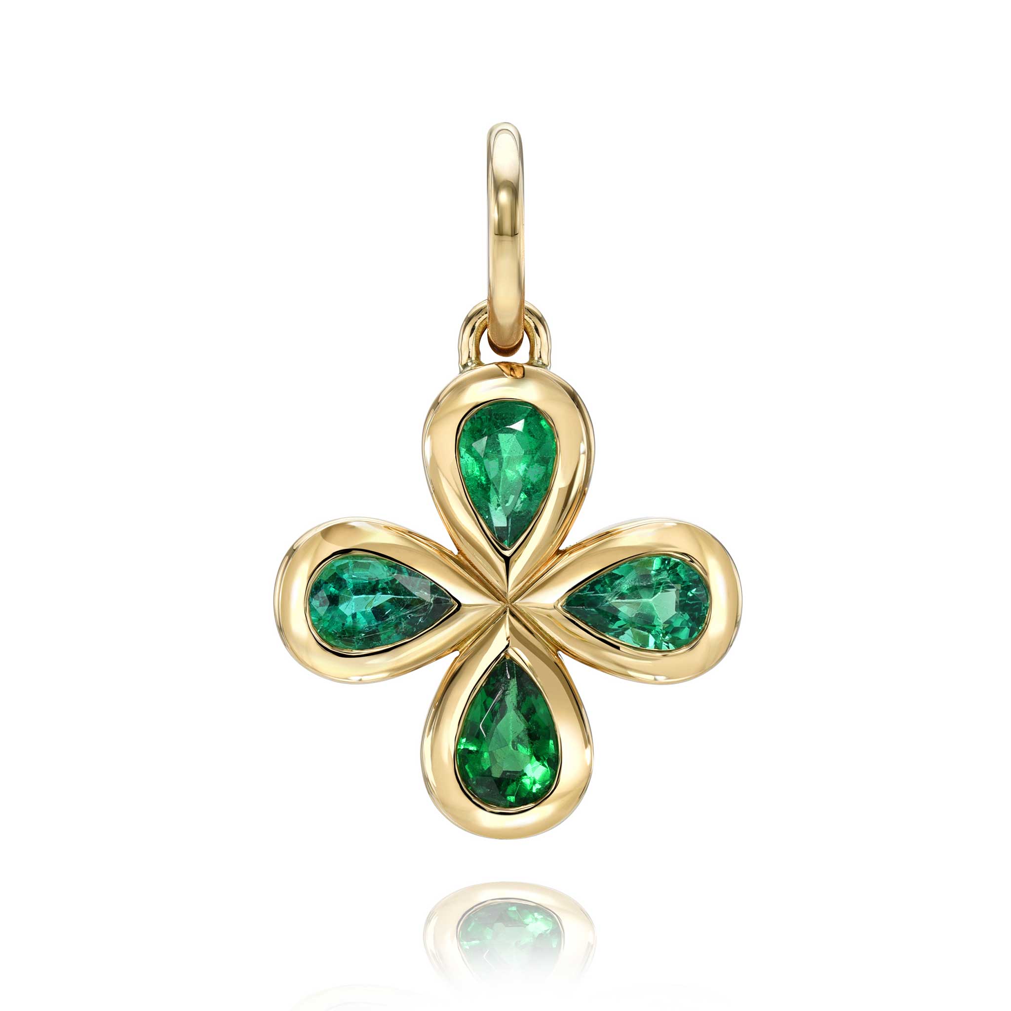 Single Stone Emerald Rosemary Pendant