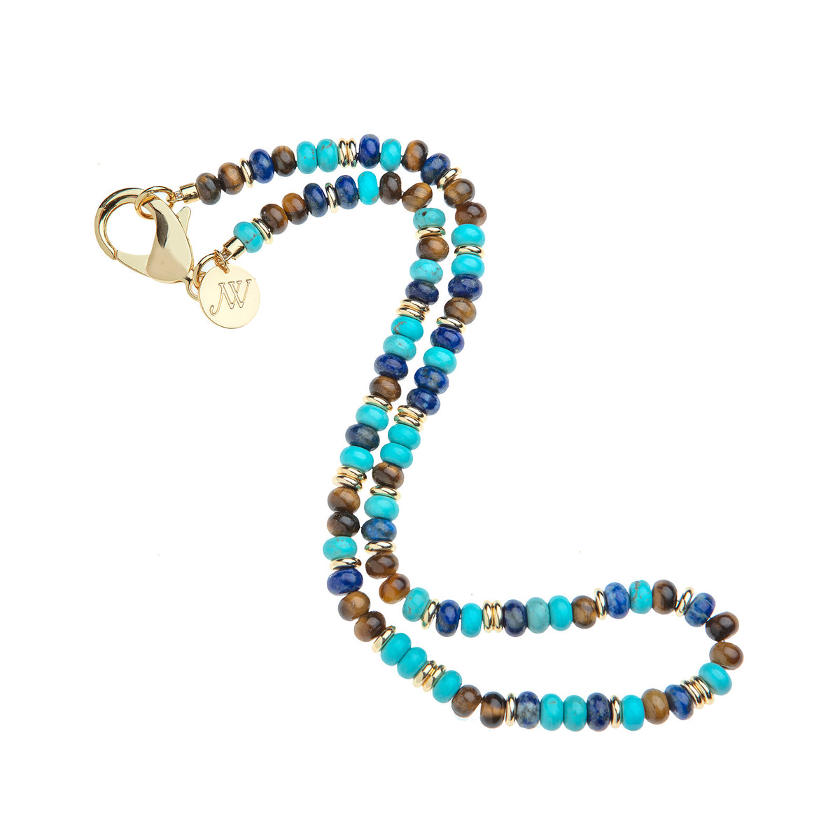 Jane Win Shoreline Mix Gumdrop Beaded Necklace 16"