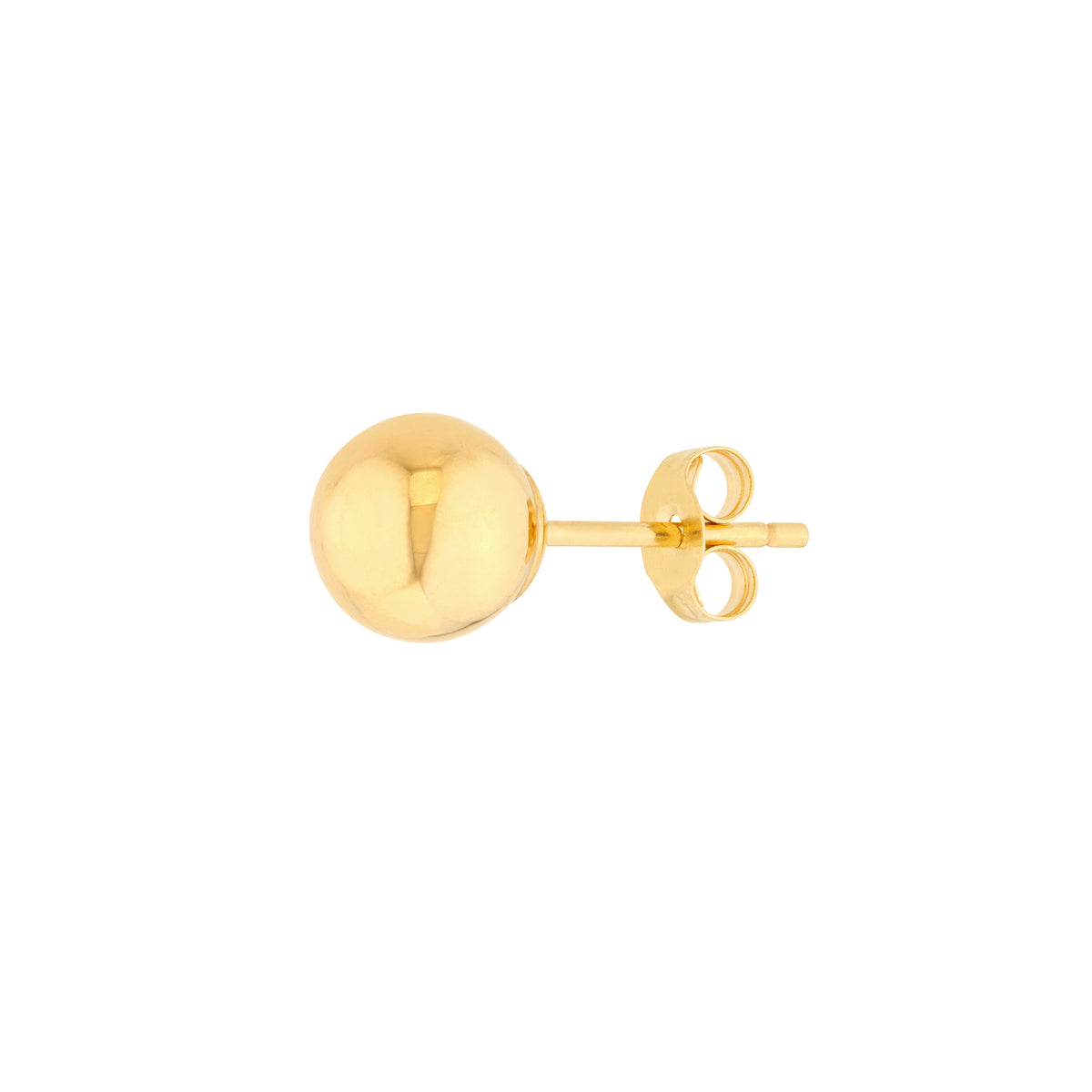 14K Yellow Gold 6mm Polished Ball Stud Earrings