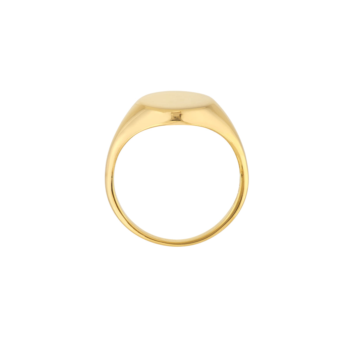 14K Yellow Gold 12.5x10.5mm Oval Signet Ring
