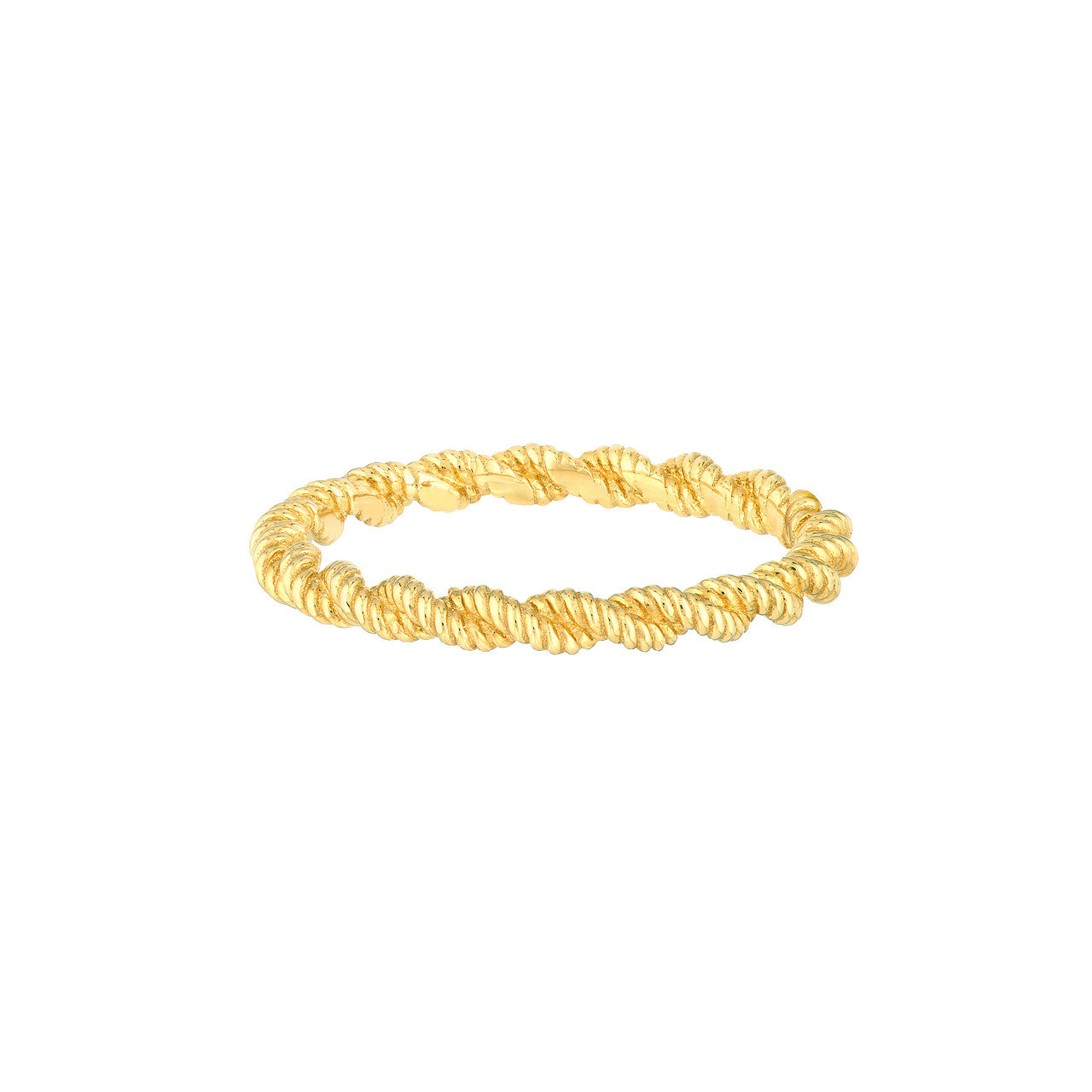 14K Yellow Gold Cable Pattern Band