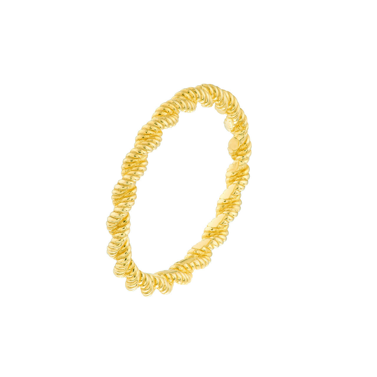 14K Yellow Gold Cable Pattern Band