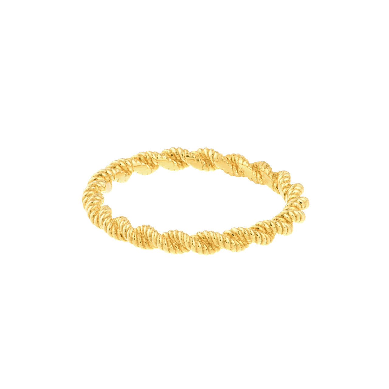 14K Yellow Gold Cable Pattern Band