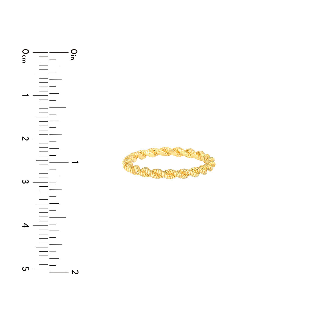 14K Yellow Gold Cable Pattern Band