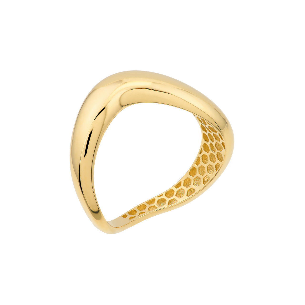 14K Yellow Gold Swirl Band