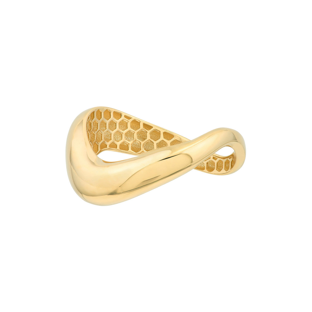 14K Yellow Gold Swirl Band