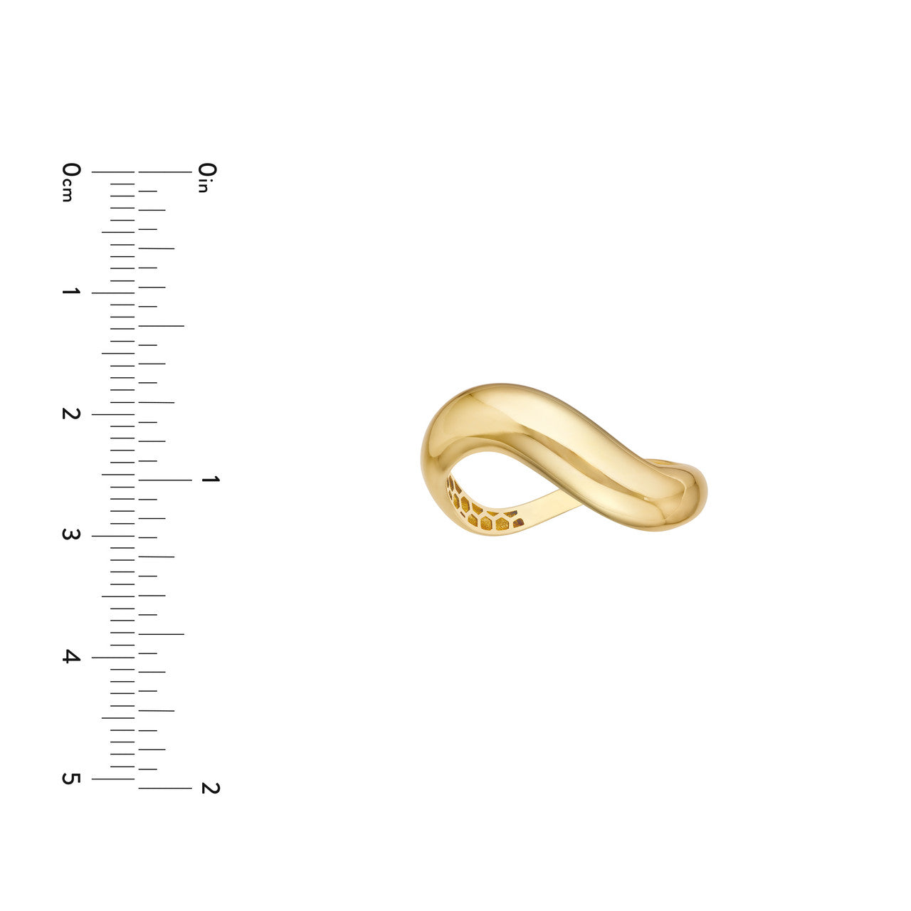 14K Yellow Gold Swirl Band