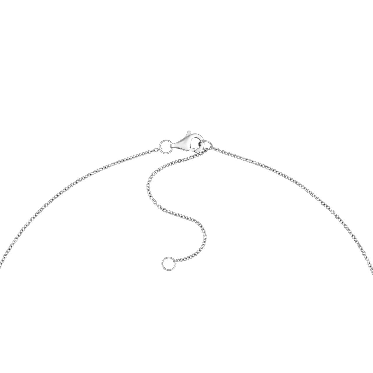 .75ctw Sapphire & Diamond Bezel Station 14K White Gold Necklace