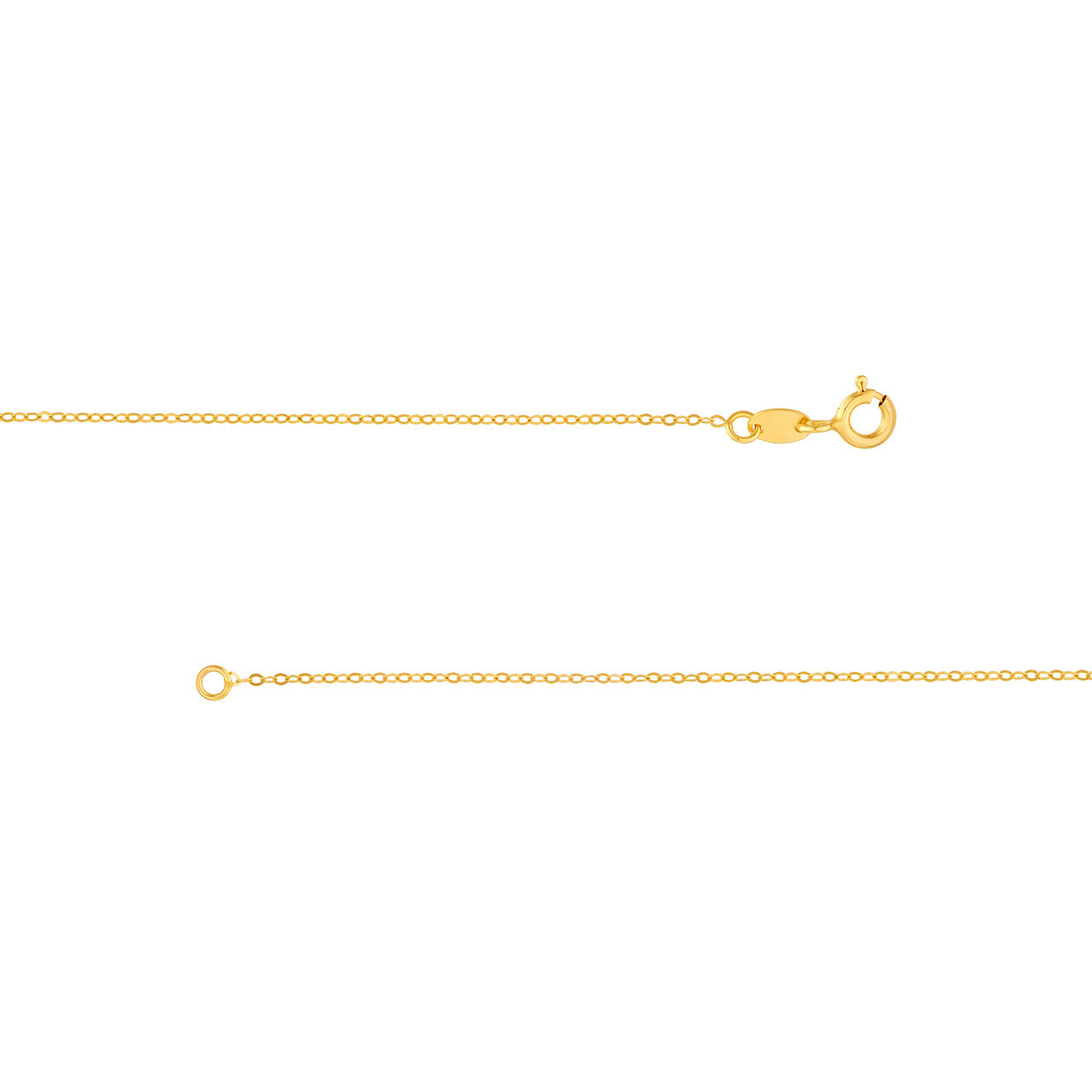 14K Yellow Gold 2mm Tube Love Knot Necklace