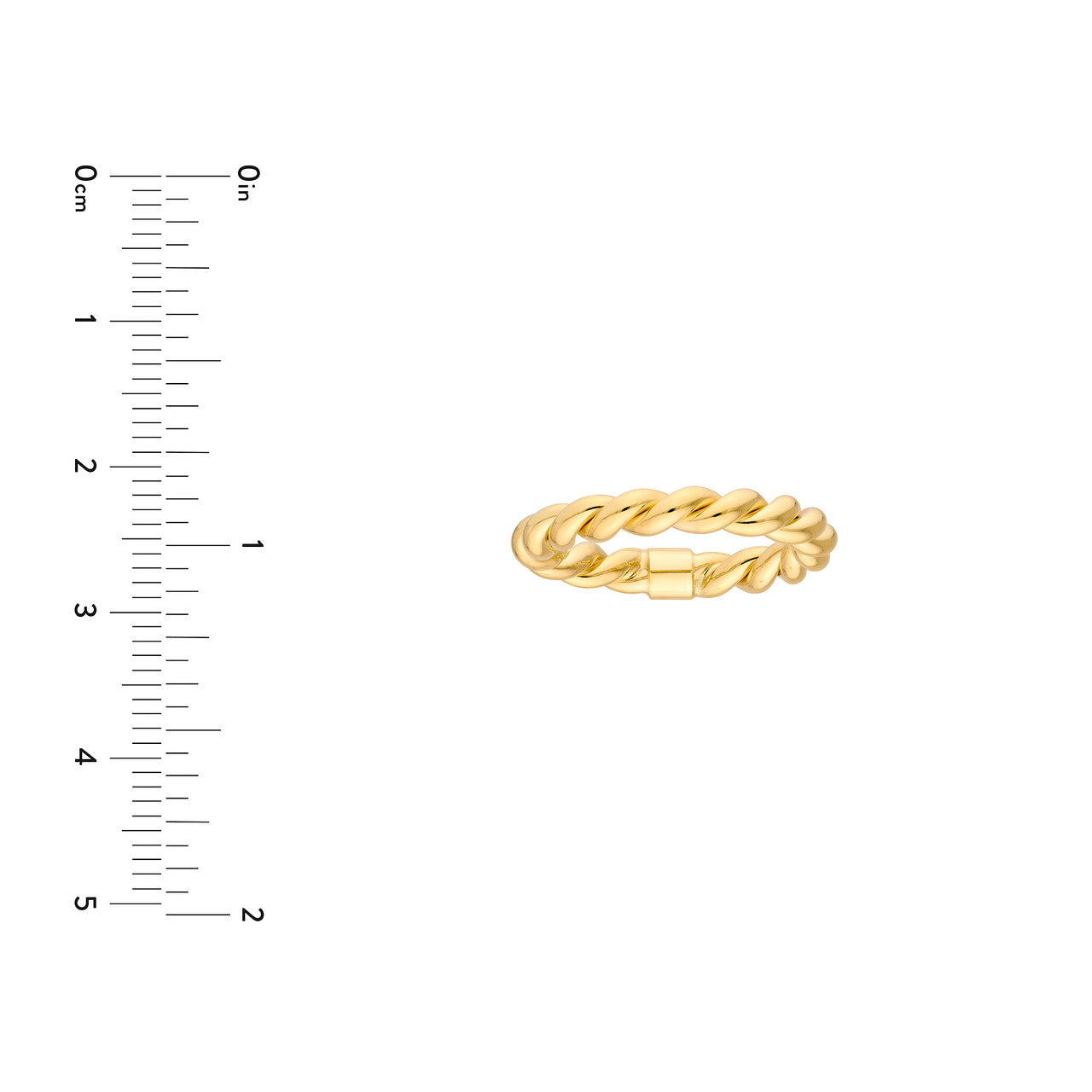 14K Yellow Gold Double Twist Polished Tube Band