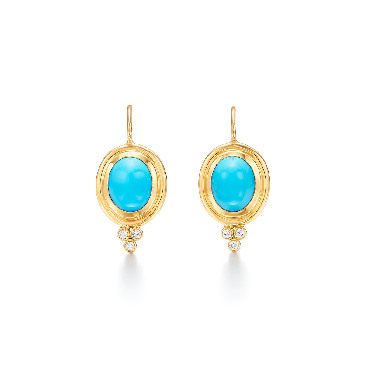 Temple St. Clair Turquoise Medium Classic Temple Earrings