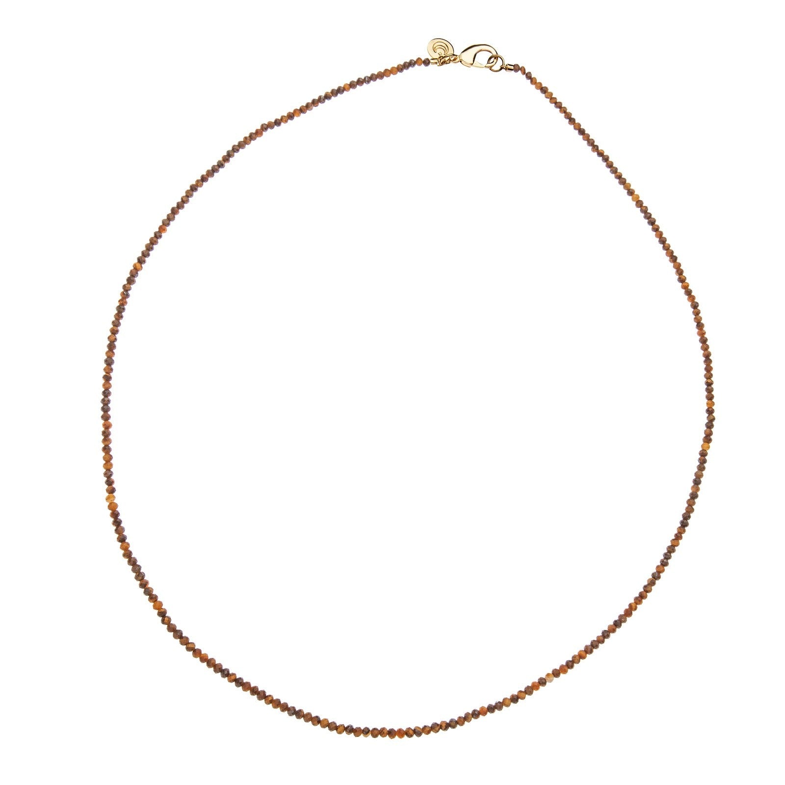 Jane Win Double Wrap DiamondCut Tiger's Eye Beaded Necklace