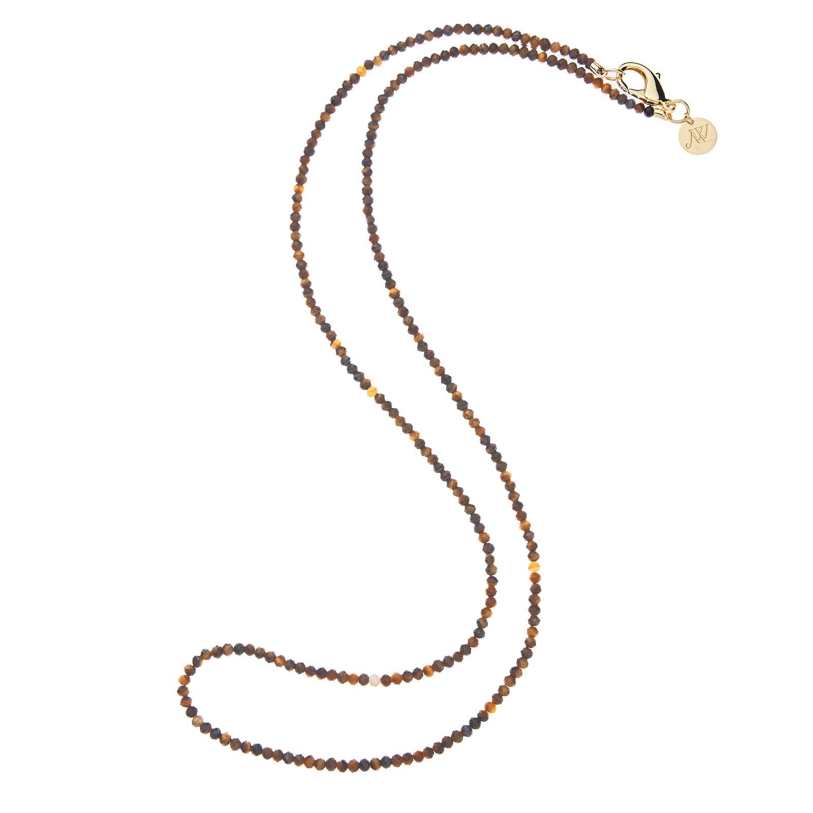 Jane Win Double Wrap DiamondCut Tiger's Eye Beaded Necklace