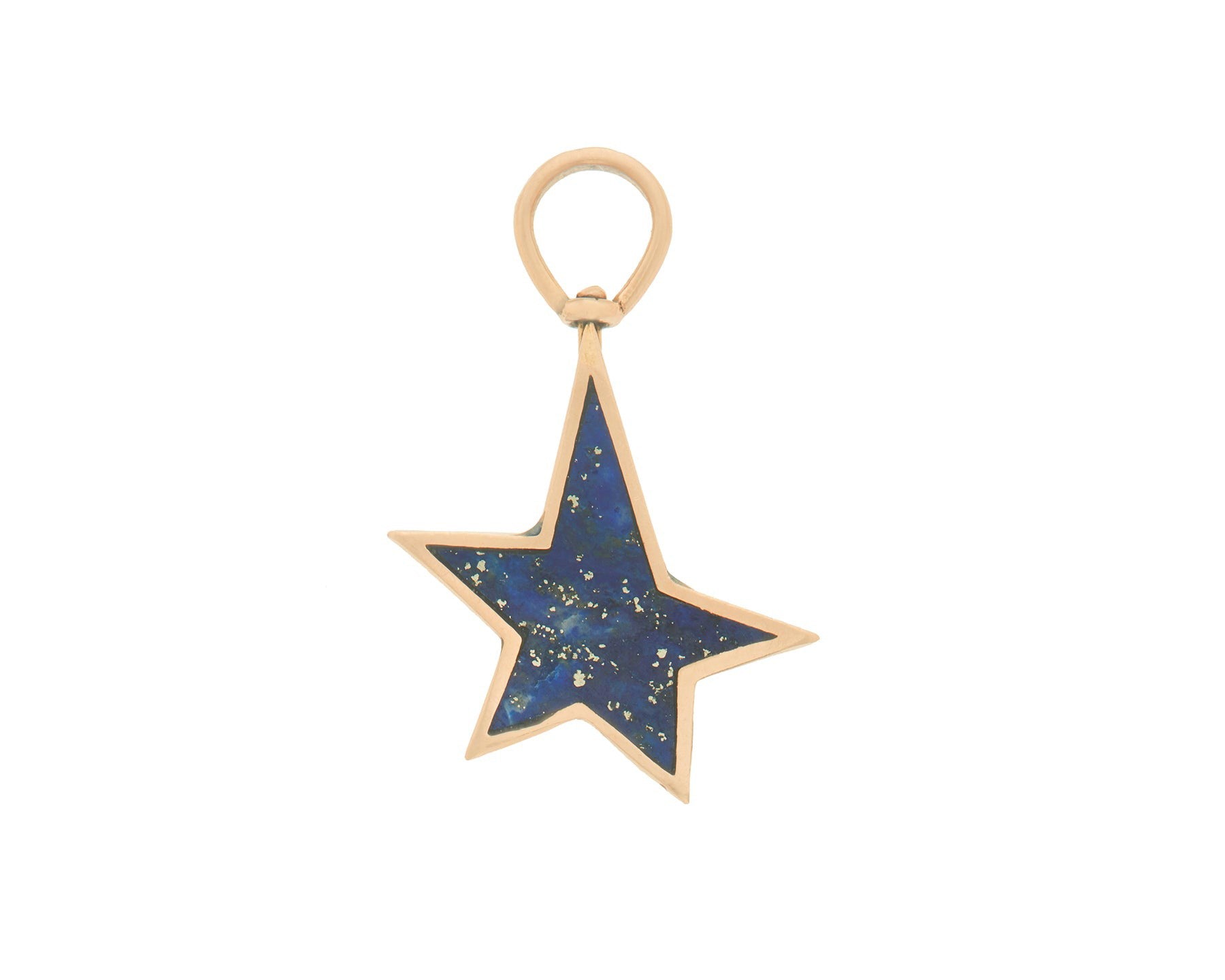 Marla Aaron 14K Yellow Gold Lapis Star Charm