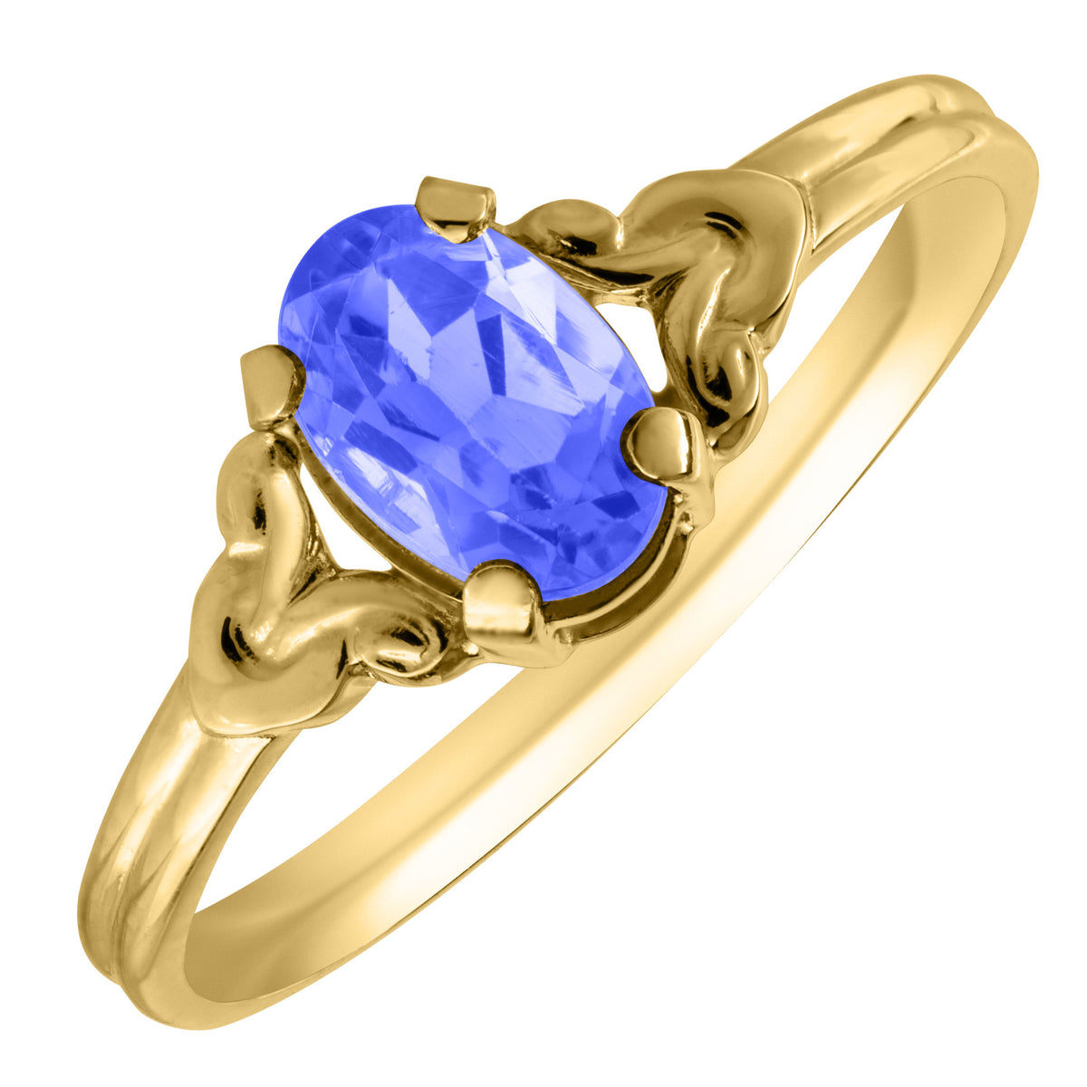 Child Sapphire September Birthstone 14K Yellow Gold Ring