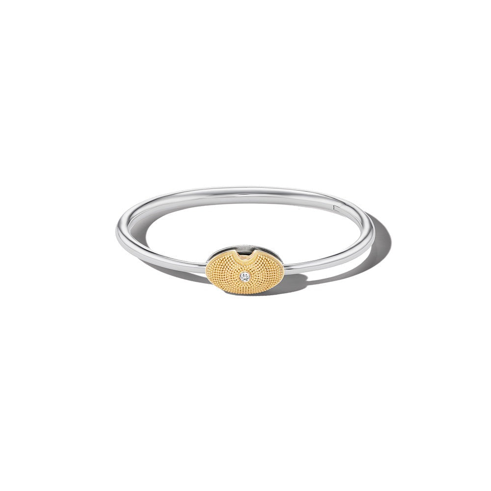 Marla Aaron Silver & 18K Yellow Gold Oval Musgrave Bangle